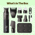 MS-2330 black beard trimmer included trimmer heads accessories and storage dock 
