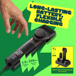 MS-2330 black beard trimmer USB-C and charging dock battery feature 