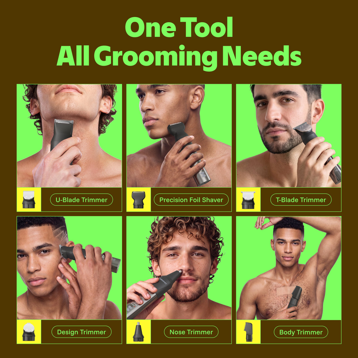 MS-2330 gray beard trimmer interchangeable grooming head uses 