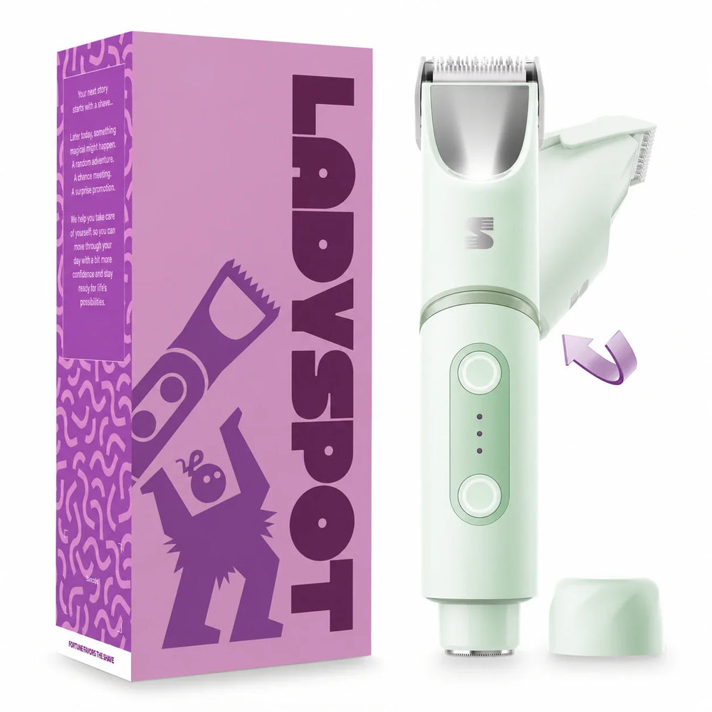 LADYSPOT SpinDuo 2-in-1 Electric Bikini Shaver for Women - Purple